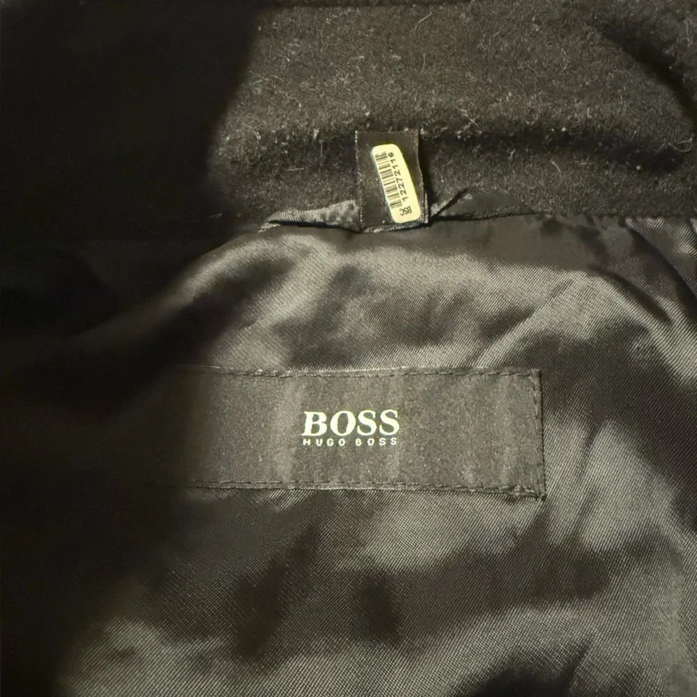 Hugo Boss Black Wool Cashmere Blend Over Coat  Shanty1 Slim Fit Classic Jacket